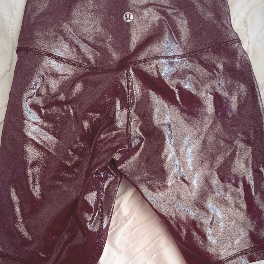 lululemon athletica Shimmering Burgundy Bike Shorts